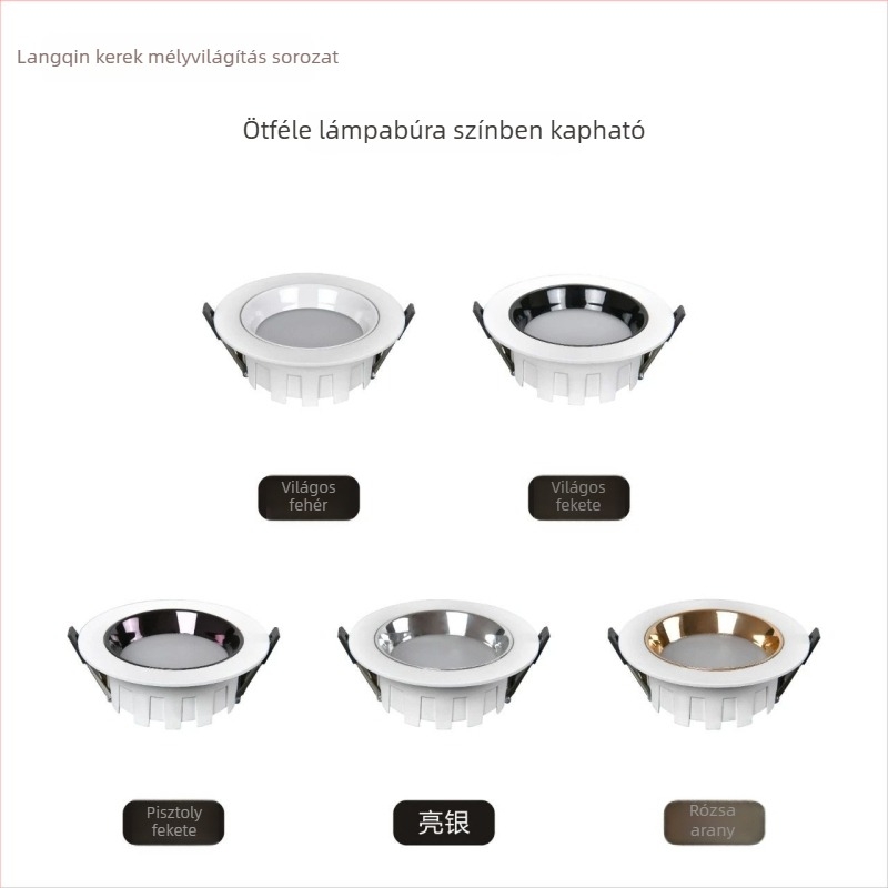LED beépíthető downlight széles peremmel a nappaliba, modern minimalist dizájn
