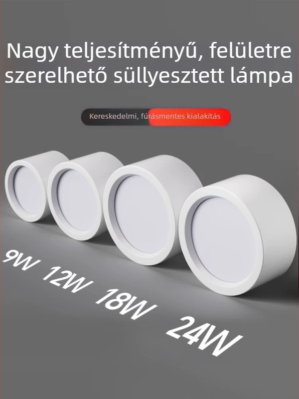 Iroda LED-downlight, függő, 6 hüvelykes nyílás nélküli szerelés, 8 hüvelykes mennyezeti downlight