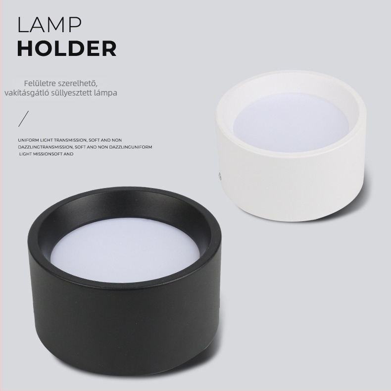 Iroda LED-downlight, függő, 6 hüvelykes nyílás nélküli szerelés, 8 hüvelykes mennyezeti downlight