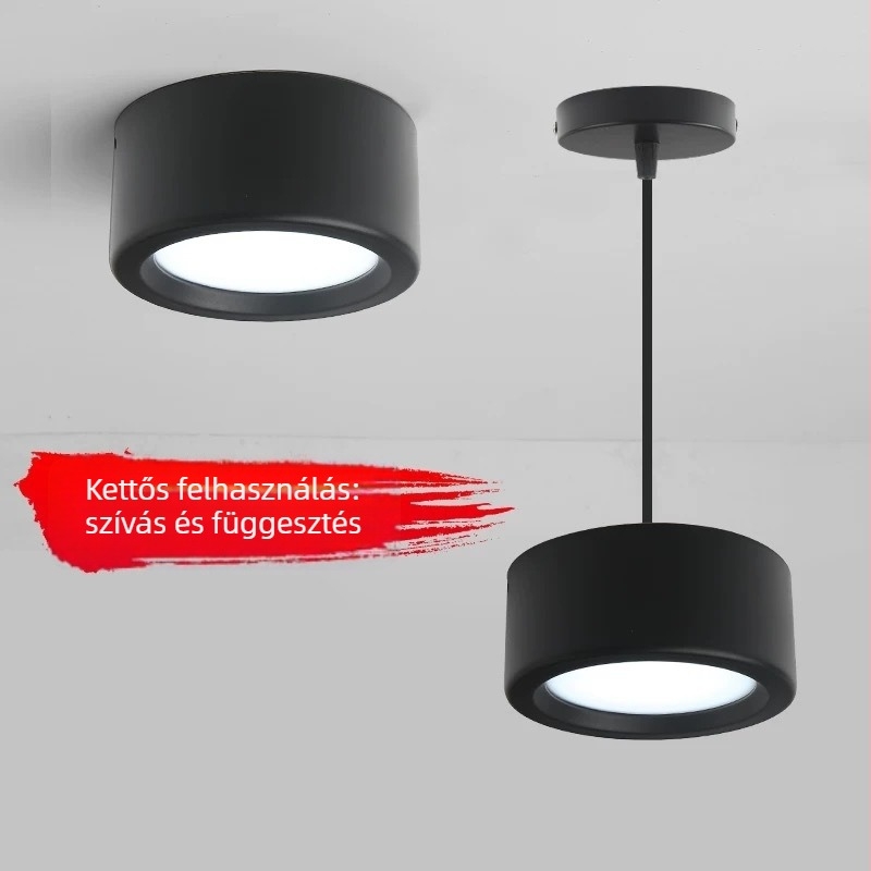 Iroda LED-downlight, függő, 6 hüvelykes nyílás nélküli szerelés, 8 hüvelykes mennyezeti downlight