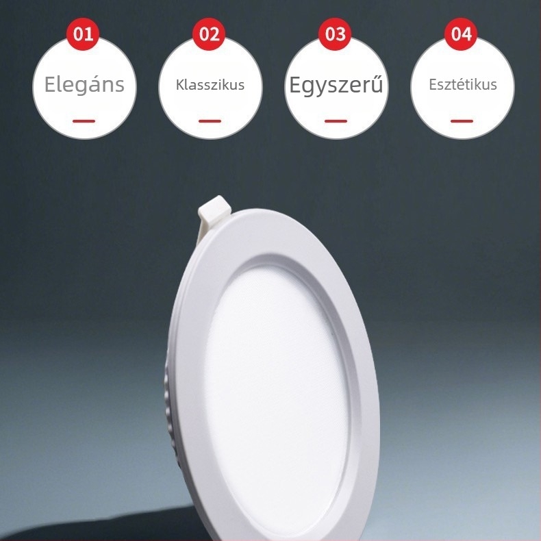 IoT LED beépített downlight, nagy teljesítmény, 3–4 hüvelyk, bejárat és folyosó, radar szenzorral