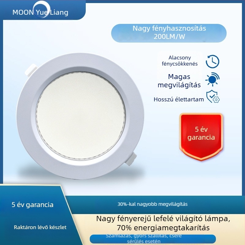 IoT LED beépített downlight, nagy teljesítmény, 3–4 hüvelyk, bejárat és folyosó, radar szenzorral