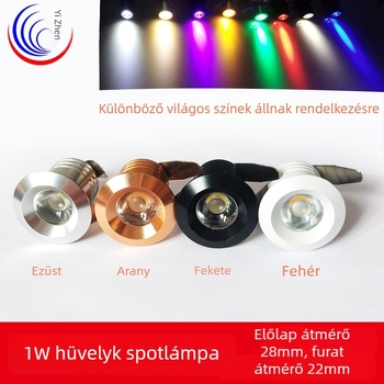 Mini 1W LED beépített világítás kiállító vitrinekhez, boros- és ékszerpultokra