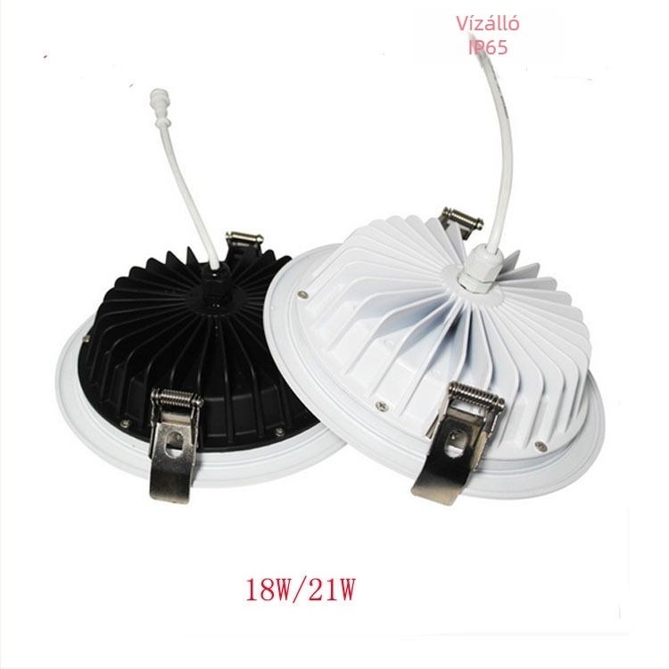 LED beépített mennyezeti lámpa, széles feszültségtartomány, vízálló, nedvességálló, páramentesítő, fürdőszoba és konyha számára, 5W–24W