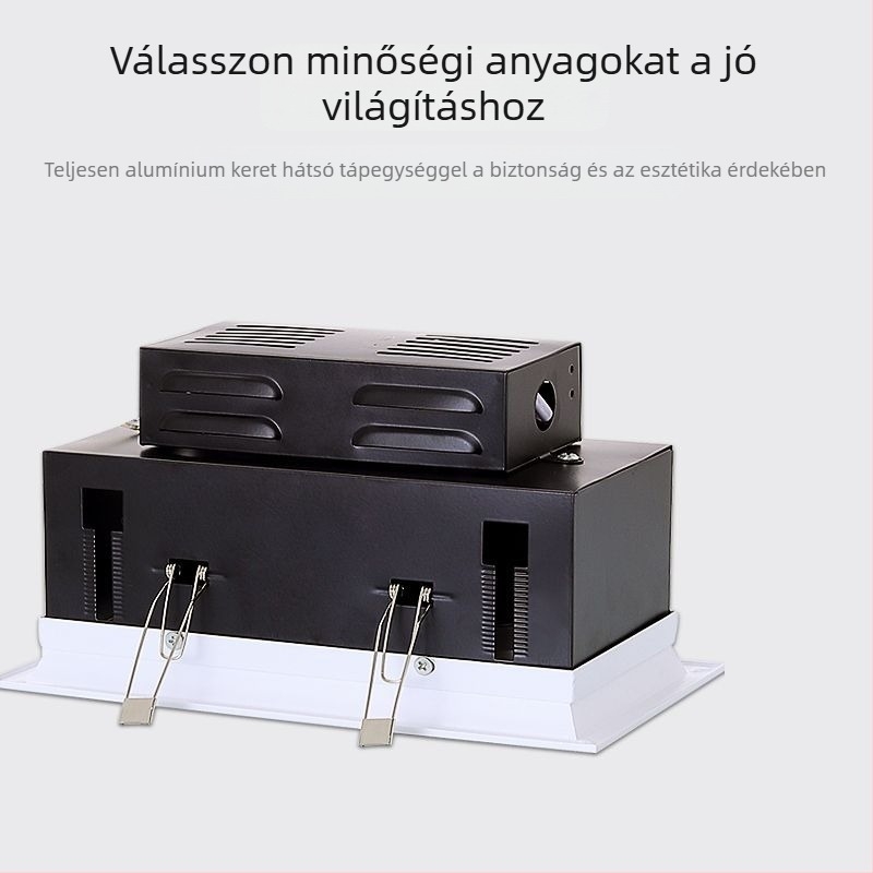 Beépített négyzet alakú mennyezeti LED downlight, állítható szöggel, kétfejű ruhaüzletekhez