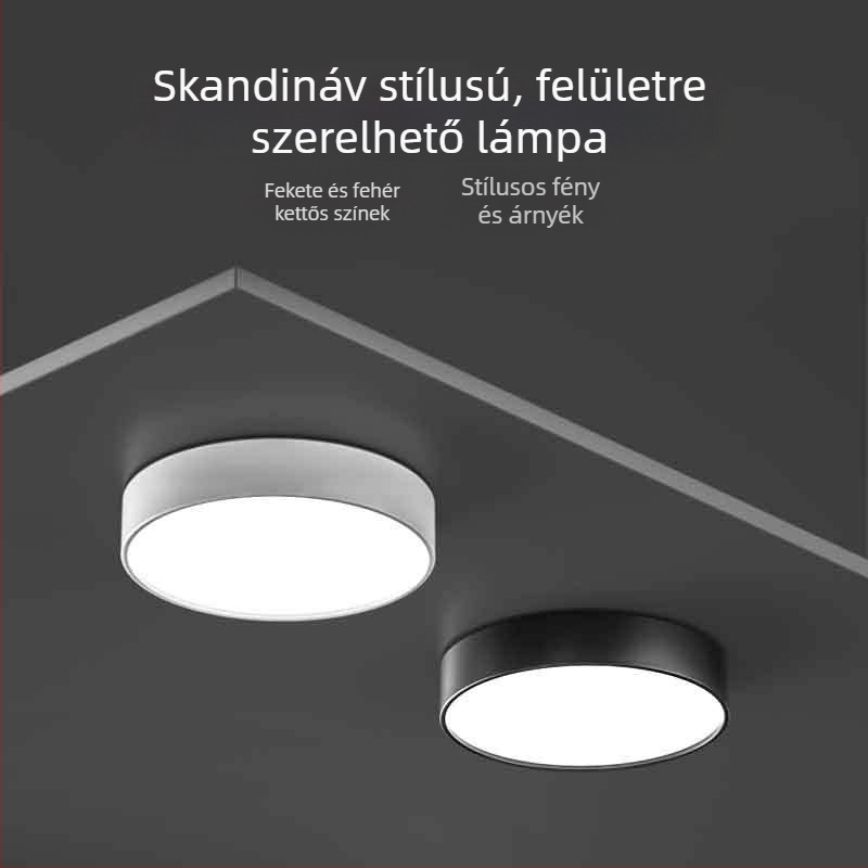 Felszínre szerelt, ultra vékony, kerek LED mennyezeti downlight, ideális folyosóhoz és előcsarnokba