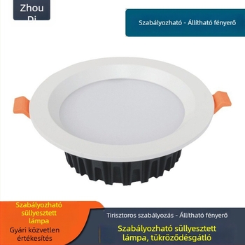 LED beépített mennyezeti downlight Triac-dimminggel, nedvességálló, fényerő állítható, szállodákhoz, bárokhoz és KTV-hez