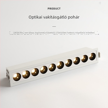Beépített grille LED lineáris fénycsík, anti-glare ötfejű spotlámpa, nappalira és folyosóra