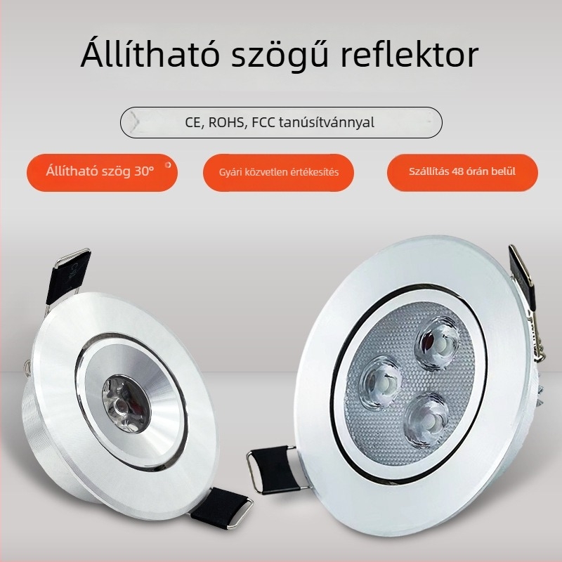LED beépített mennyezeti lámpa, COB spot a fal hátteréhez, 5W szabályozható fényerővel