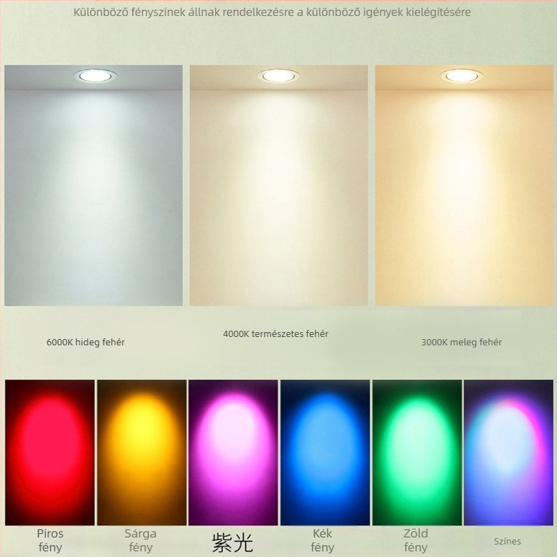 LED beépített mennyezeti lámpa, COB spot a fal hátteréhez, 5W szabályozható fényerővel