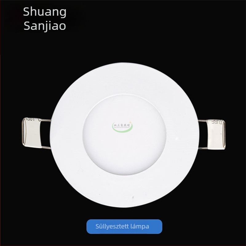 LED vékony párásodás elleni downlight, öntött alumínium négyszög panel lámpa, kerek mennyezeti világítás fehér felülettel