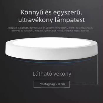 Ultra vékony felületre szerelt lefelé irányuló LED panel lámpa mennyezetre, négyzetes vagy kör alakú, 12W/18W/24W, 3000–6000K