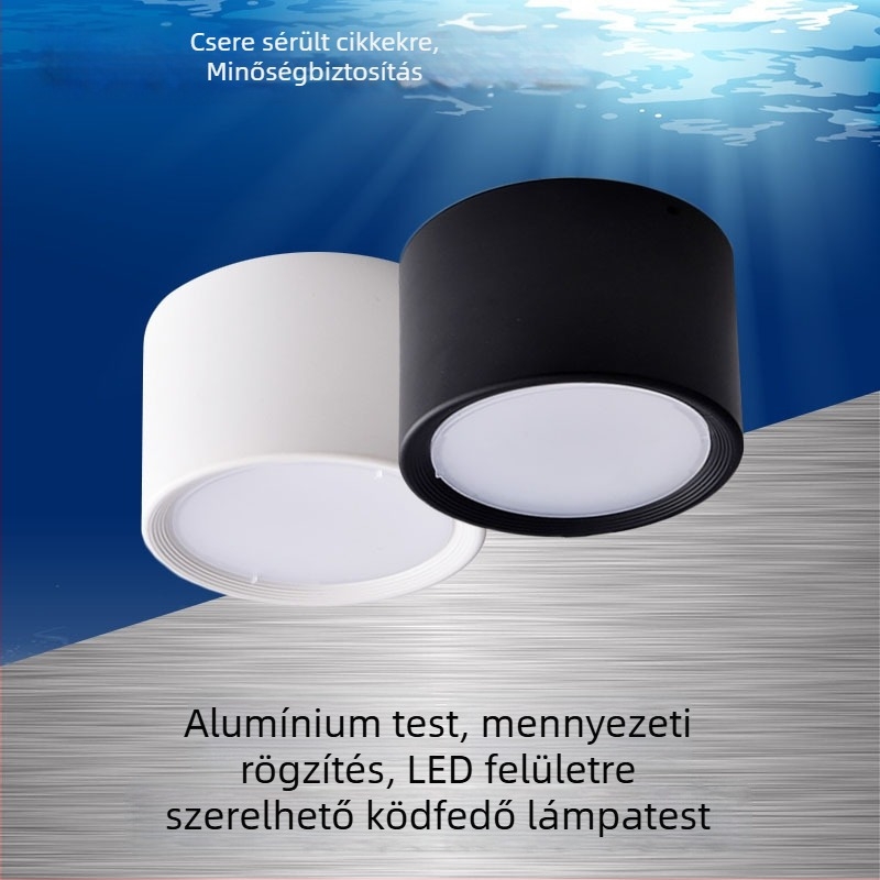Fúrás nélküli LED felületi mennyezeti downlight, 6-8 hüvelyk, kiállítási termek, bevásárlóközpontok és üzletek számára.