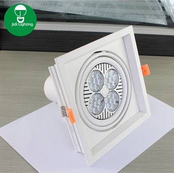 Nagy teljesítményű négyzet alakú LED-downlight fehér házzal és PAR30 lámpatartóval