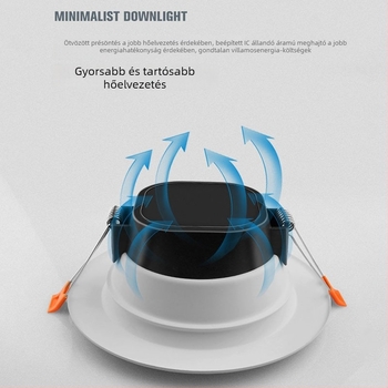 Mozgásérzékelős LED downlight folyosókhoz és bejáratokhoz, beépített mennyezeti lámpa, 6000K