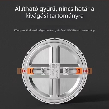 Ultra vékony, állítható beépített LED panel világítás mennyezetre, ideális folyosóra
