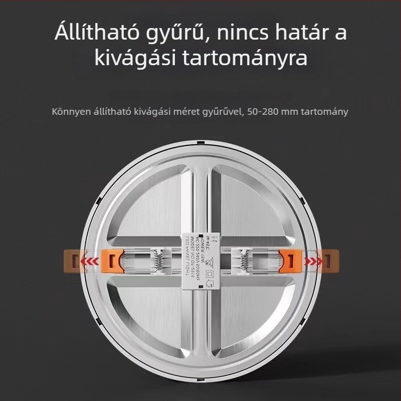 Ultra vékony, állítható beépített LED panel világítás mennyezetre, ideális folyosóra