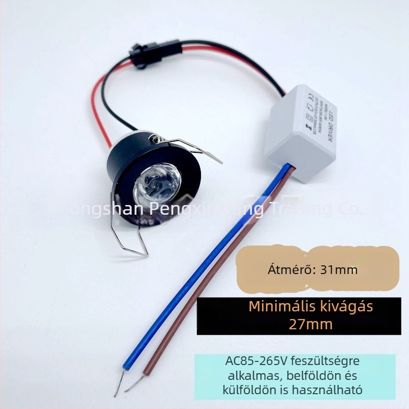 Mini Bull's Eye LED spotlámpa kiállításokra és borospultokba beépítve, 12–24V DC