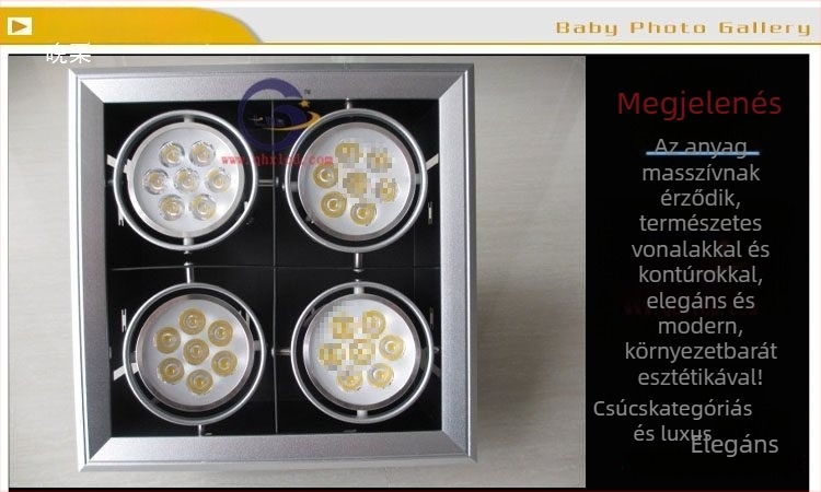 Négyszárny LED-beépített spotlámpák, kétszárnyú rejtett downlightok, öt- és hatszögletű négyzetes és téglalap alakú kivitelek