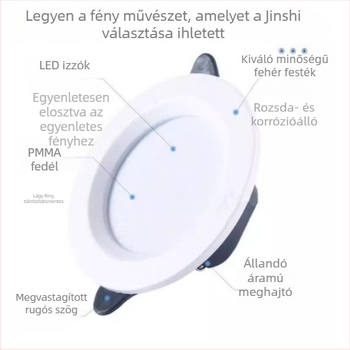 Jinshi Lighting GOPO LED beépített mennyezeti downlight A6LED, 5-24W
