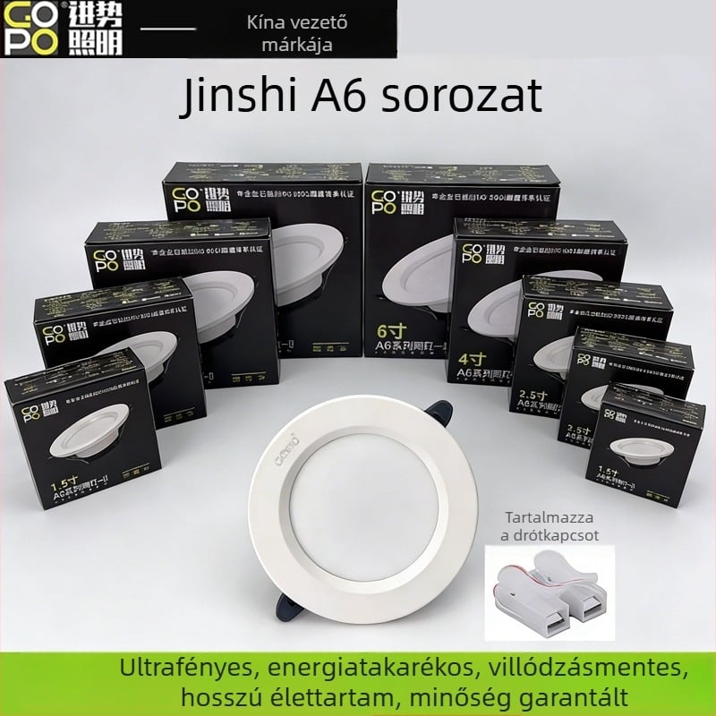 Jinshi Lighting GOPO LED beépített mennyezeti downlight A6LED, 5-24W