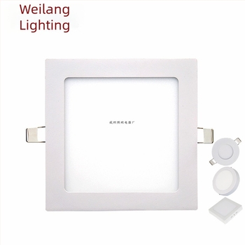 Vékony LED mennyezeti downlight panel, kör alakú, 12W, 18 lyuk, beépített rács, nappaliba