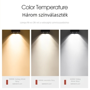 LED felületszerelt spotlámpa, négyzet alakú, egy- vagy kétfejű, nappali mennyezeti downlight COB fényforrással, állítható szög.