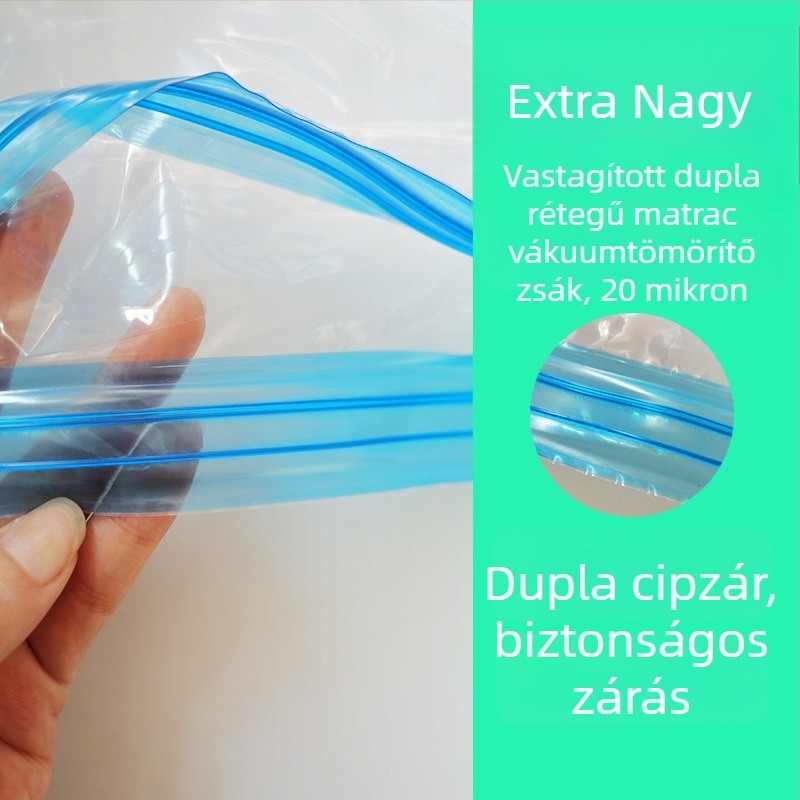 Bert Extra nagy matrac vákuumszívó zsák pumpával, PA+PE anyag, testreszabható vastagság