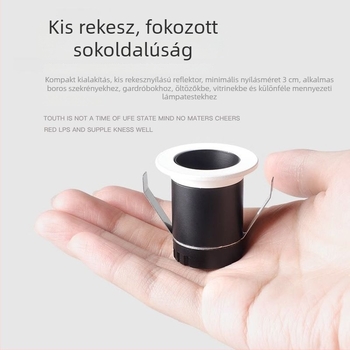 Beépített LED mini spotlámpa keskeny kerettel vitrinek és borospincékhez, 6 cm-es nyílás, csillagos ég effekt