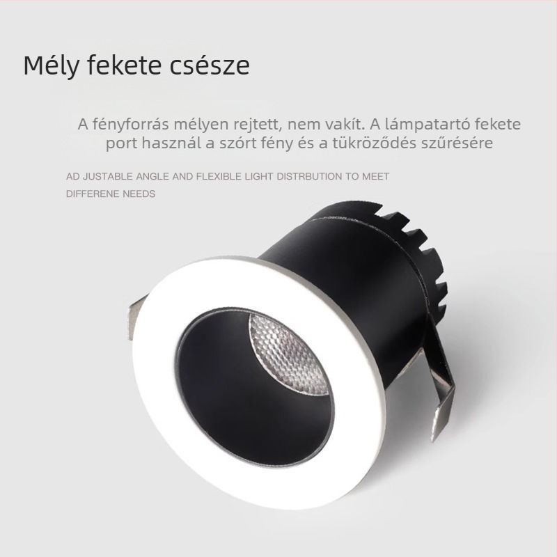 Beépített LED mini spotlámpa keskeny kerettel vitrinek és borospincékhez, 6 cm-es nyílás, csillagos ég effekt