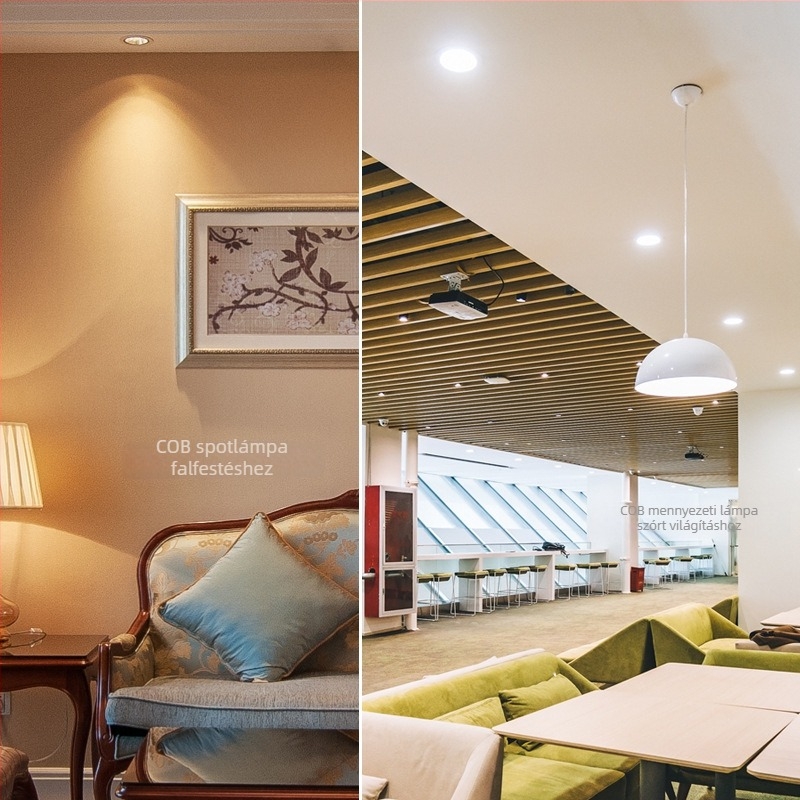 Beépített COB LED mennyezeti downlightok, anti-glare falmosó fénnyel, szállodai és otthoni használatra, 75 darab