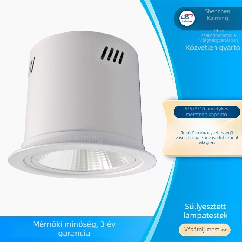 LED négyszögletes felületre szerelt downlight 50W, 60W spot a folyosókhoz és gyalogos hidakhoz