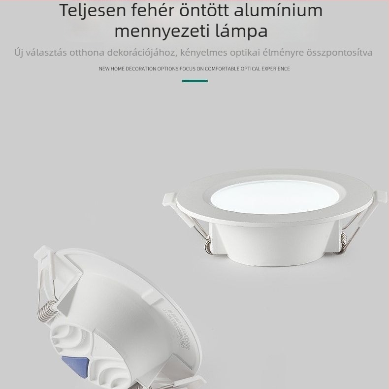 Beépíthető LED mennyezeti downlight, ultra vékony, Kerui chip, nagy fényerő, energiatakarékos, alumínium ház