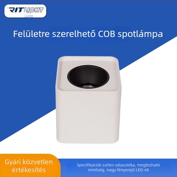 Négyszögletes COB mennyezeti lámpa, felületre szerelhető, alumínium ház, 1–4 fej