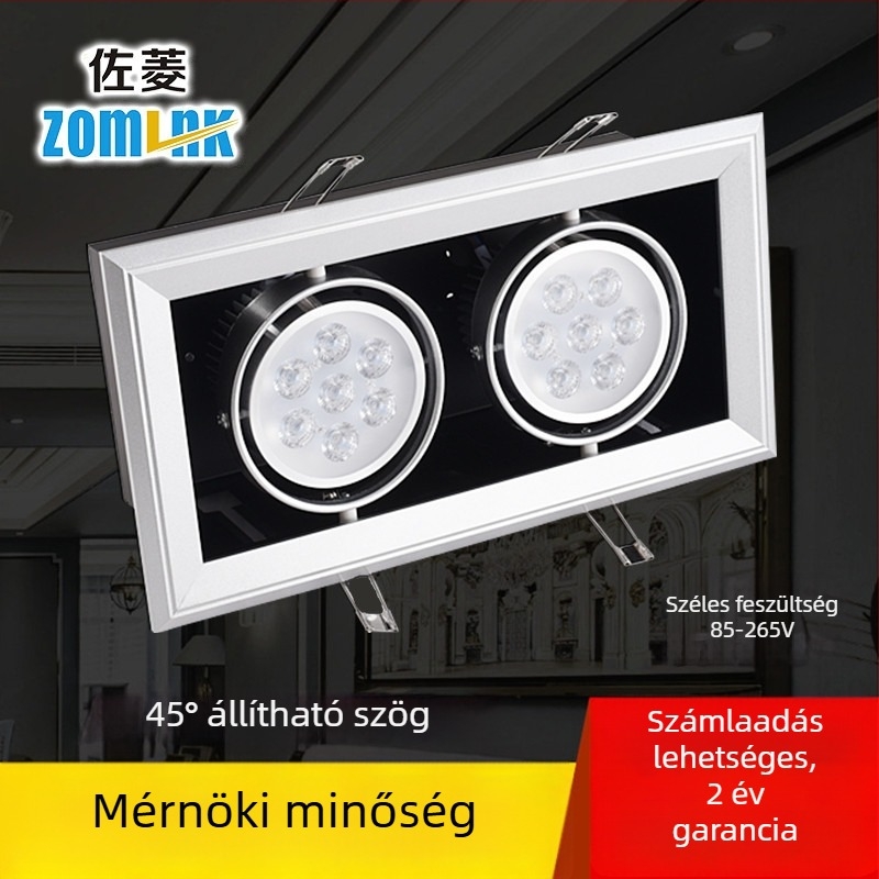 Zaoling LED spotlámpa 1/2/3 fejjel, kifejezetten plázák és ruházati boltok számára, rácsos stílus, magas színvisszaadási index, ultra fényes