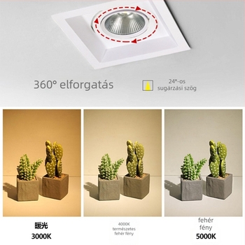 ETL-tanúsítvány COB négyszögletes mennyezeti downlight beépített rácsos szerkezettel, 5W, dimmable, ruházati bolt számára
