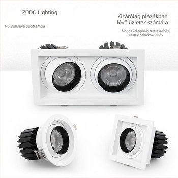 LED mennyezeti spotlámpa visszaverődés elleni rács, 30W COB, világítás ékszerek és múzeumok számára