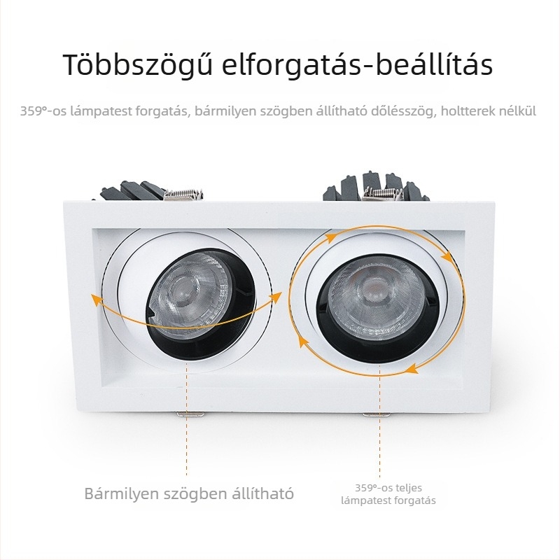 LED mennyezeti spotlámpa visszaverődés elleni rács, 30W COB, világítás ékszerek és múzeumok számára