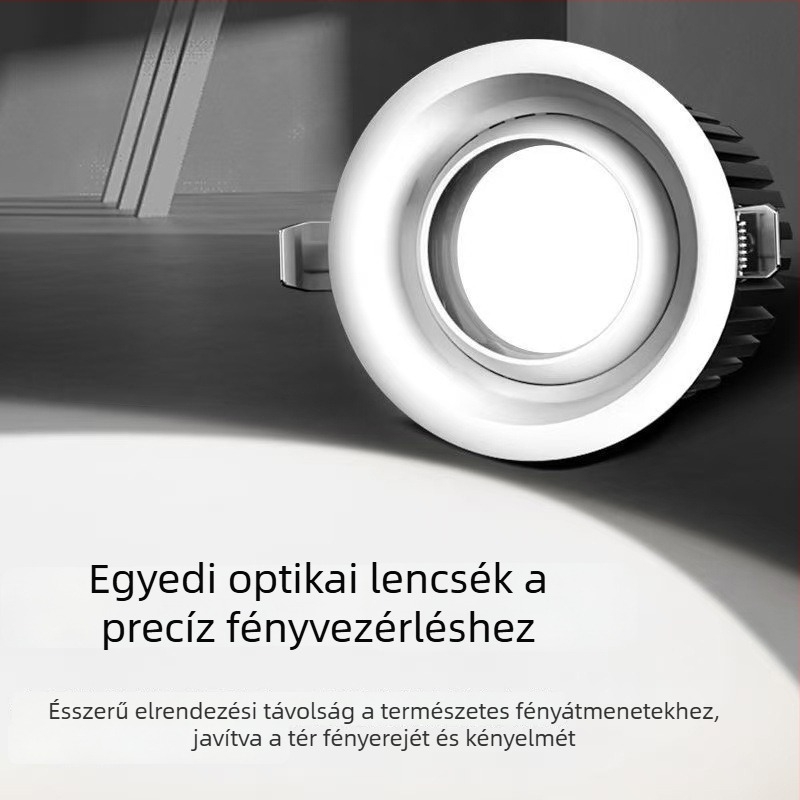Egyedi anti-glare LED spot a házhoz, beépített, dombos dizájnnal, központi fény nélkül, 75 cm-es kivágás