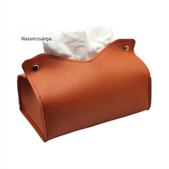 PU bőr szalvétatartó doboz, minimalist design, asztali tároló a szalvétáknak, ideális nappaliba, autóba vagy fürdőszobába