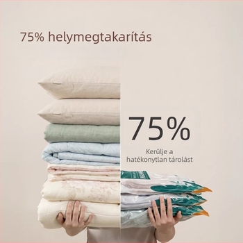 Vákuumos tömítő zacskók paplanok, ruhák, pehelykabátok és dunyhák tárolására – pumpa mellékelve