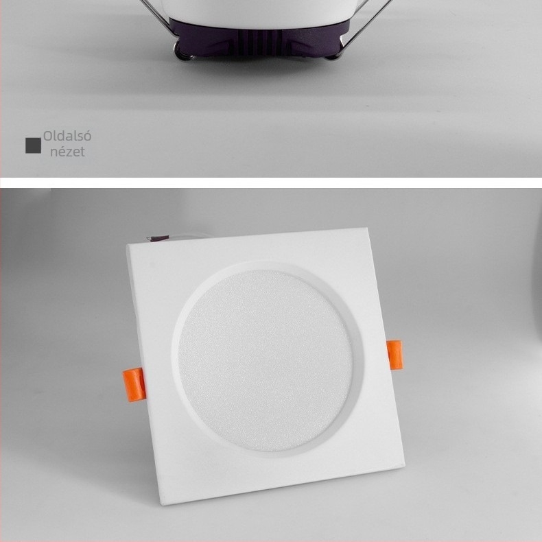 LED rácsos downlight, egy- vagy kétfejű, beépített mennyezeti lámpa, vékony kivitel
