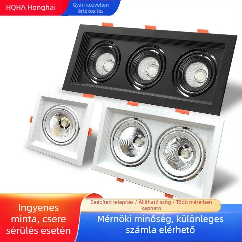 COB LED spotlámpa, két lámpával, nagy teljesítményű, CRI 80–89, ruházati bolt számára