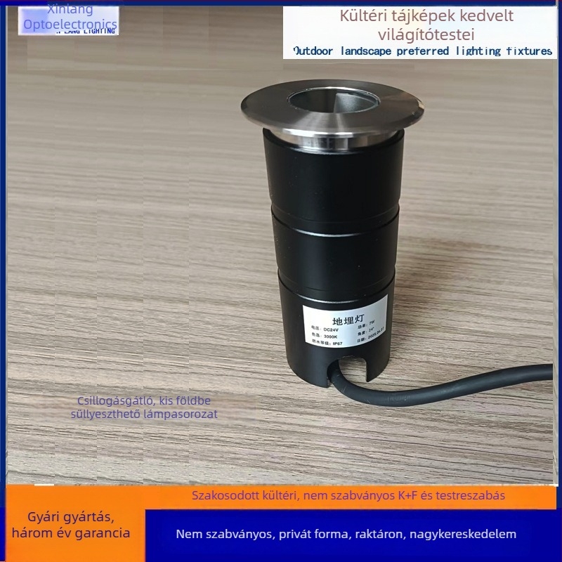 Kör alakú földalatti beépíthető világítás, 7W, Ø62 mm, IP67, 24V, 3000K melegfehér