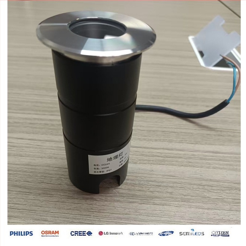 Kör alakú földalatti beépíthető világítás, 7W, Ø62 mm, IP67, 24V, 3000K melegfehér