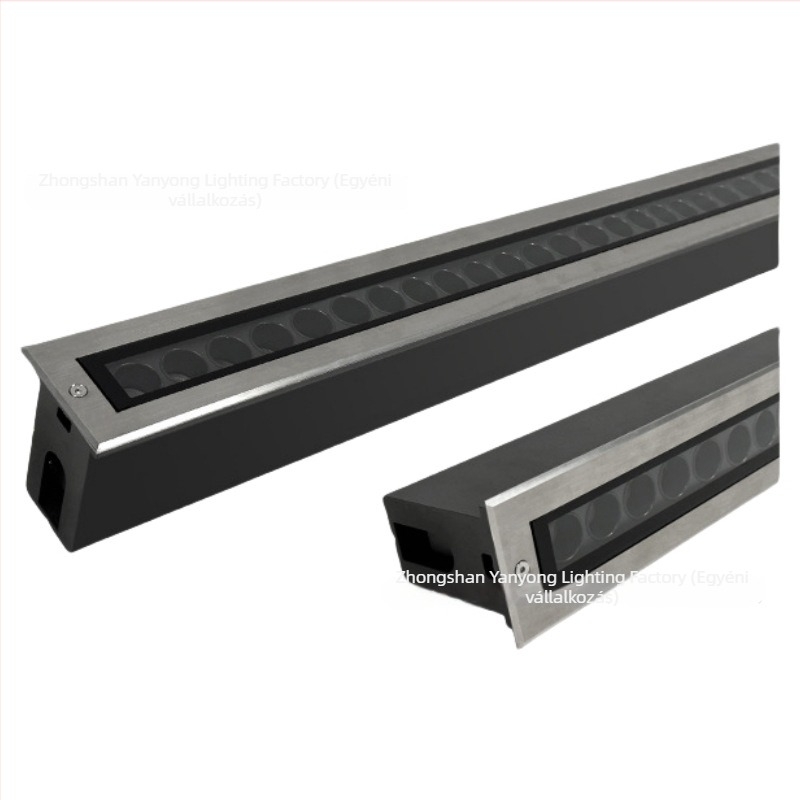 Mélylyukú föld alatti világítás, hosszú csík alakú, anti‑reflektív LED 24V, IP67