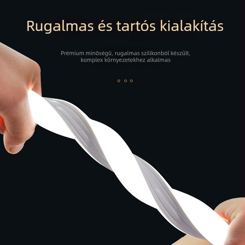 Szilikon LED-szalag, rugalmas lineáris LED csatornával, beépített mennyezethez, nappaliba