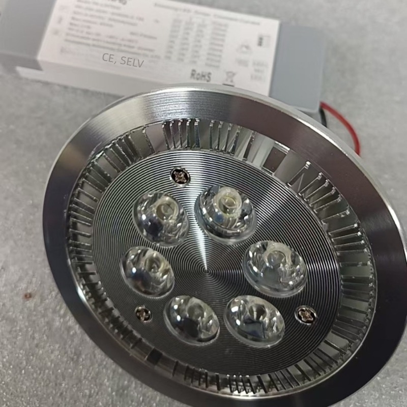 AR111 LED reflektor, nagy fényerő, alumínium ház, dimmelhető 5×2W, 6×2W és 7×2W