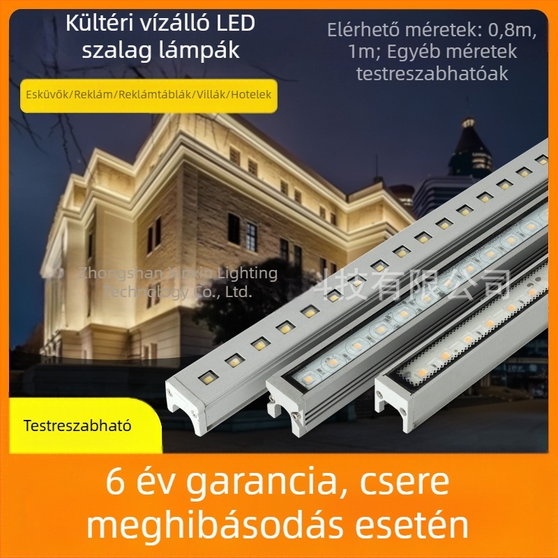 24V Kültéri vízálló LED lineáris fények a villához – több színű kontúr világítás és falmosó fények a külső falhoz