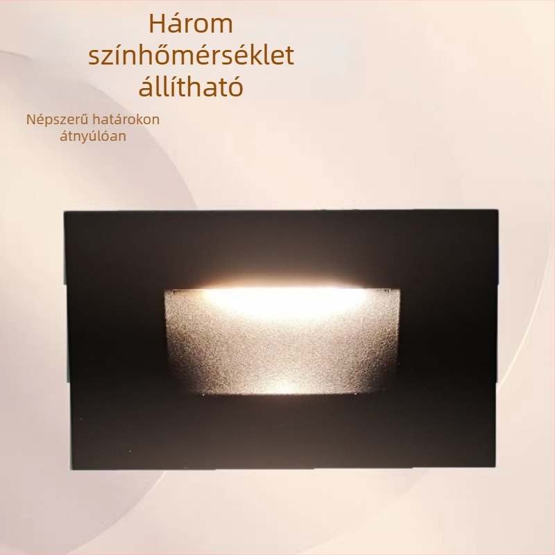 Lépcsőlámpa cserélhető alkatrésszel, állítható háromszínű fényhőmérséklet, bemenet alacsony feszültség 12V/24V